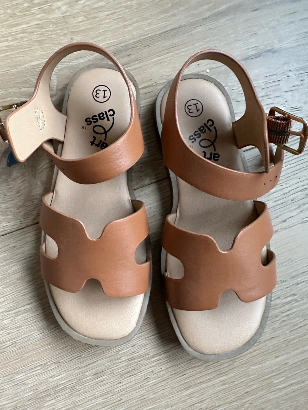 art class Double-Strap Casual Sandals Cognac Brown 13